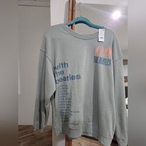 The Beatles Graphic Crewneck Sweatshirt - Light Sage